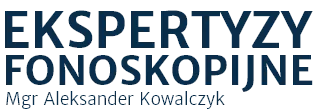 Ekspertyzy fonoskopijne Mgr Aleksander Kowalczyk logo